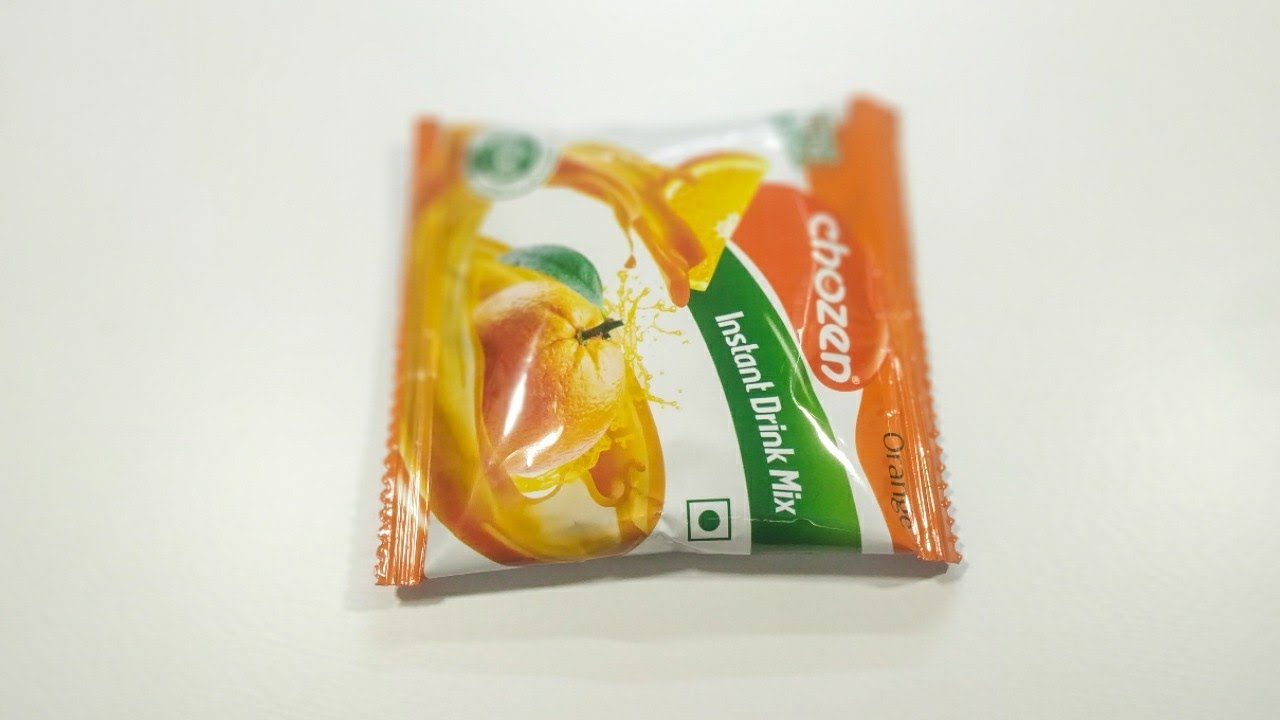 Chozen instant drink mix 75 gram packet orange flavour 