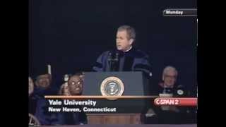 George Bush   jokes about Yale degree