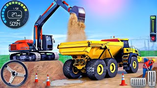 Real City Construction Simulator 3D - City Road Builder Excavator Trucks - Android Gameplay screenshot 5