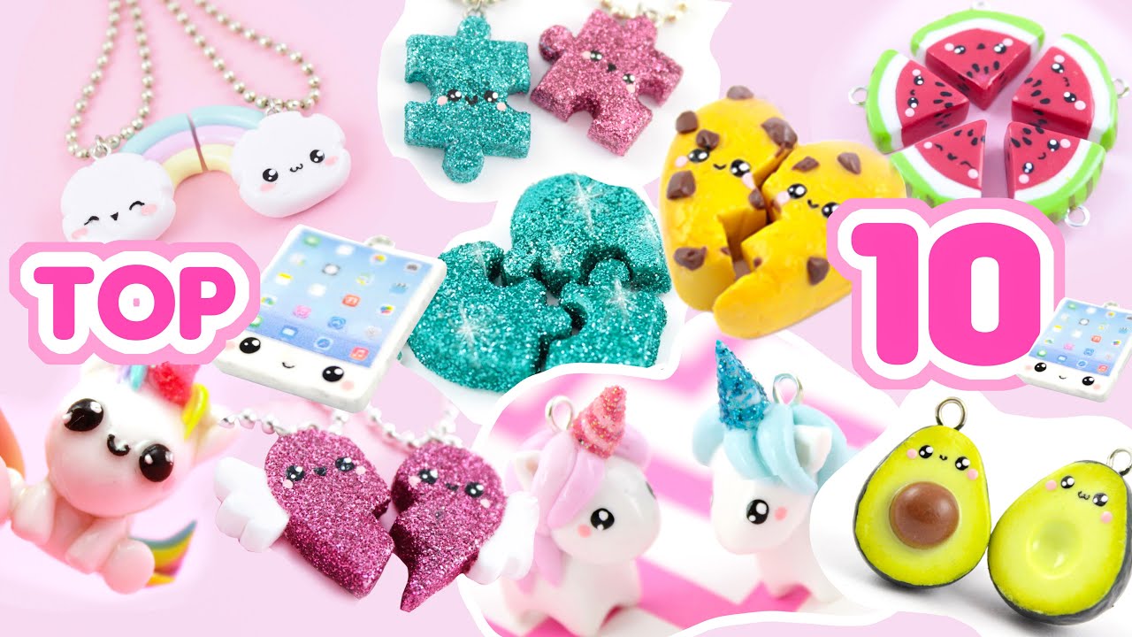 Top 10 Clay DIY tutorials Cute Clay Charms BIG Polymer Clay Compilation! +10 years on