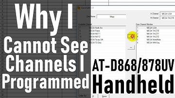 Why I Cannot See Channels I Programmed 868/878