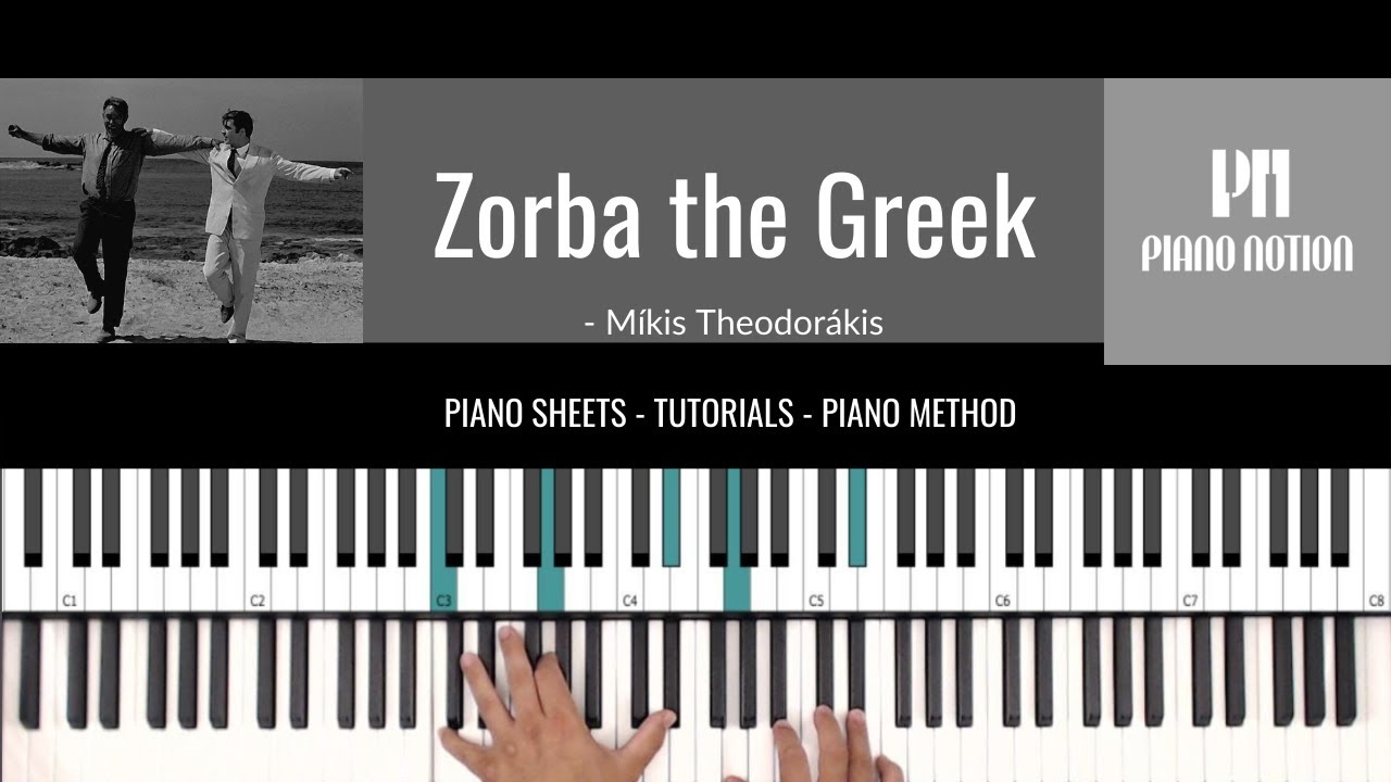 Zorba the Greek - Míkis Theodorákis (Sheet Music - Piano Solo - Piano Cover - Tutorial)