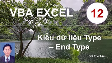 VBA EXCEL – Bài 12. Định nghĩa kiểu dữ liệu Type … End Type  – Bui The Tam