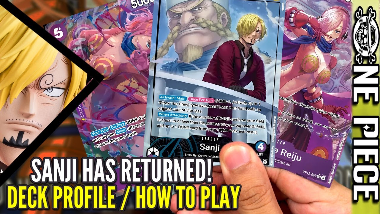 Описание колоды Санджи в сине-фиолетовых тонах и правила игры (OP14/EB03/EB04) | Геймплей One Pie...