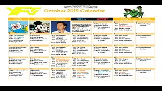 YFTV October 2015 Calendar Schedule