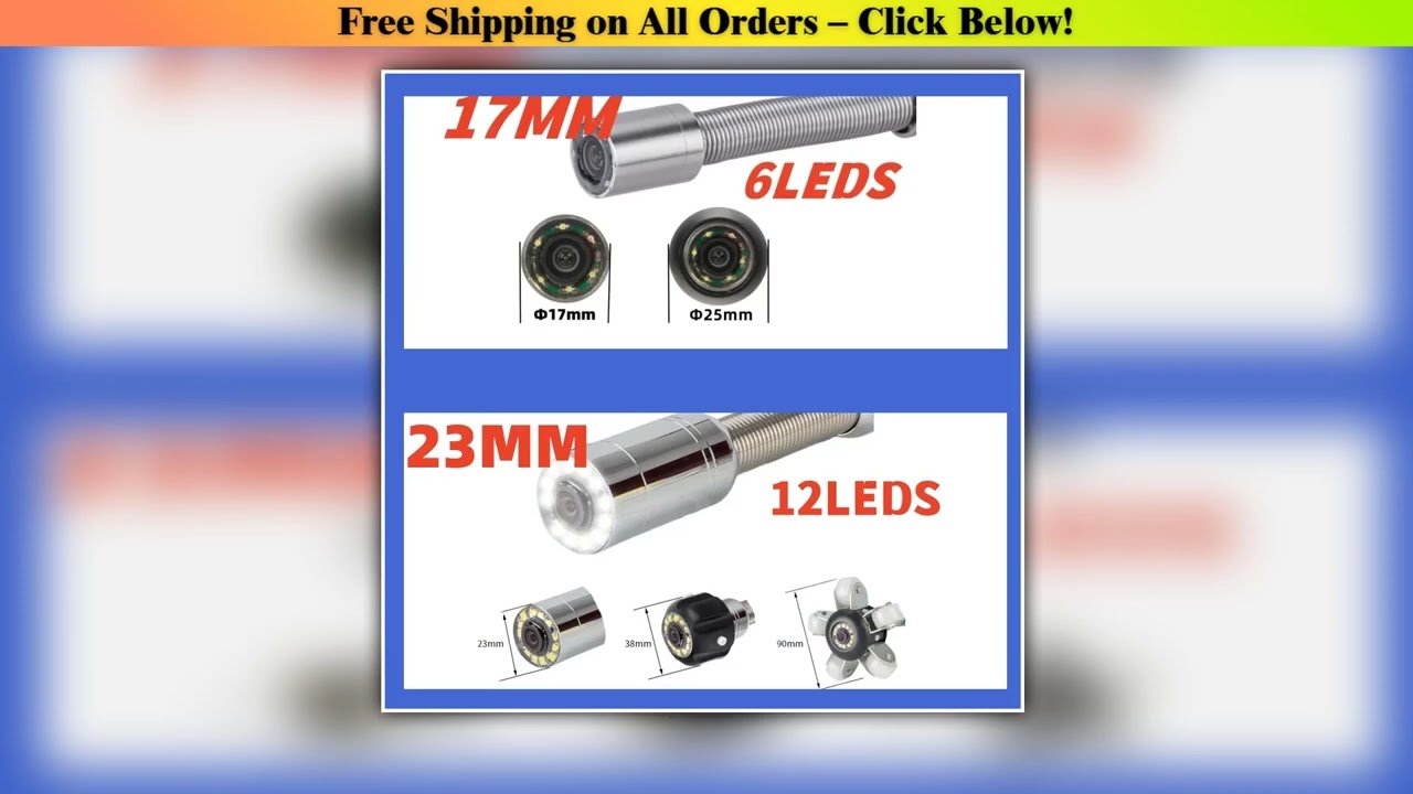 Sewer Pipe Inspection Camera Head, SYANSPAN 23mm/17mm Drain Sewer Pipeline Industrial Endoscope