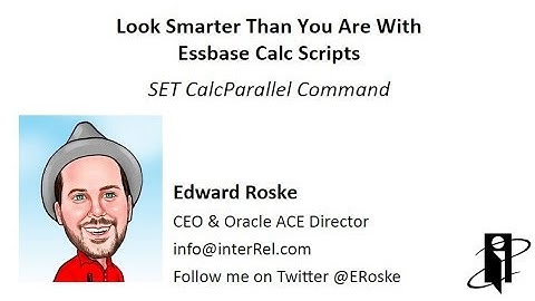 Essbase SET CalcParallel Command