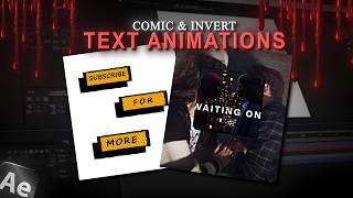 How To Make Comic & Invert Text Animations || After Effects Tutorial || 2026 #tutorial #aftereffects