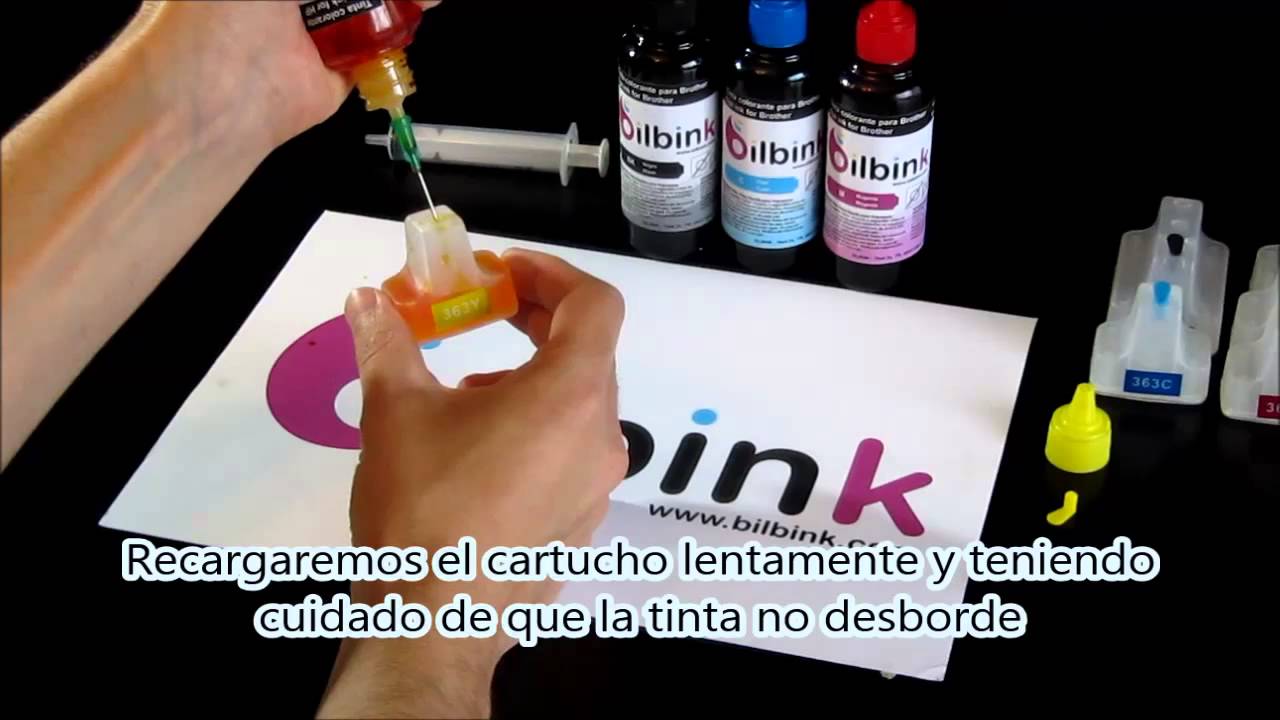 Como recargar cartuchos recargables HP363 para impresoras HP