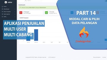 Aplikasi Penjualan Dengan Codeigniter - PART 14 - Modal Cari & Pilih Data Pelanggan