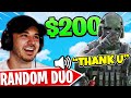 Giving a random duo $200 for winning a CRAZY challenge!