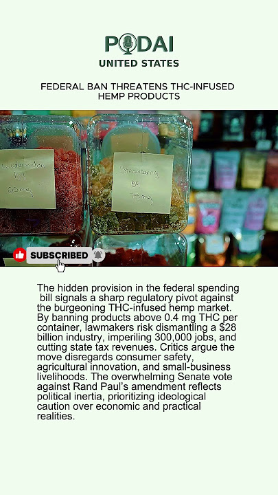 Federal Ban Threatens THC-Infused Hemp Products