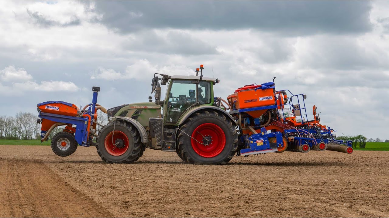 SEMIS POIS 2024  FENDT 722 PNEUS XXL  HERRIAU