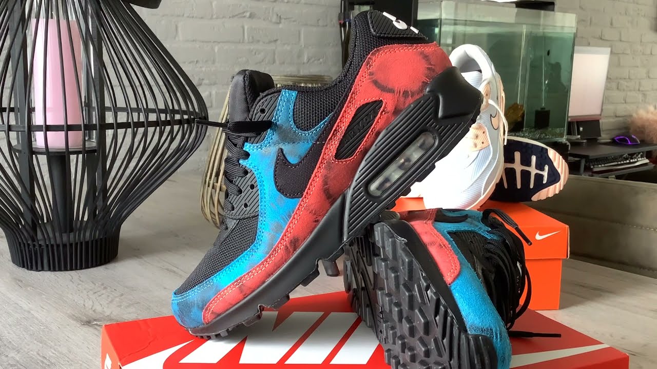 Nike Air Max 90 "TIE-DYE" - 2021 (MEMBERS DAY EXCLUSIVE)(Laser  Blue/Crimson/Black)(Coll)(Part 258) - YouTube