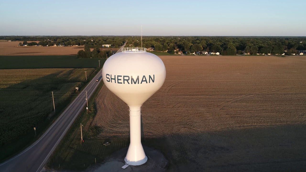 Sherman Water Tower 4k YouTube