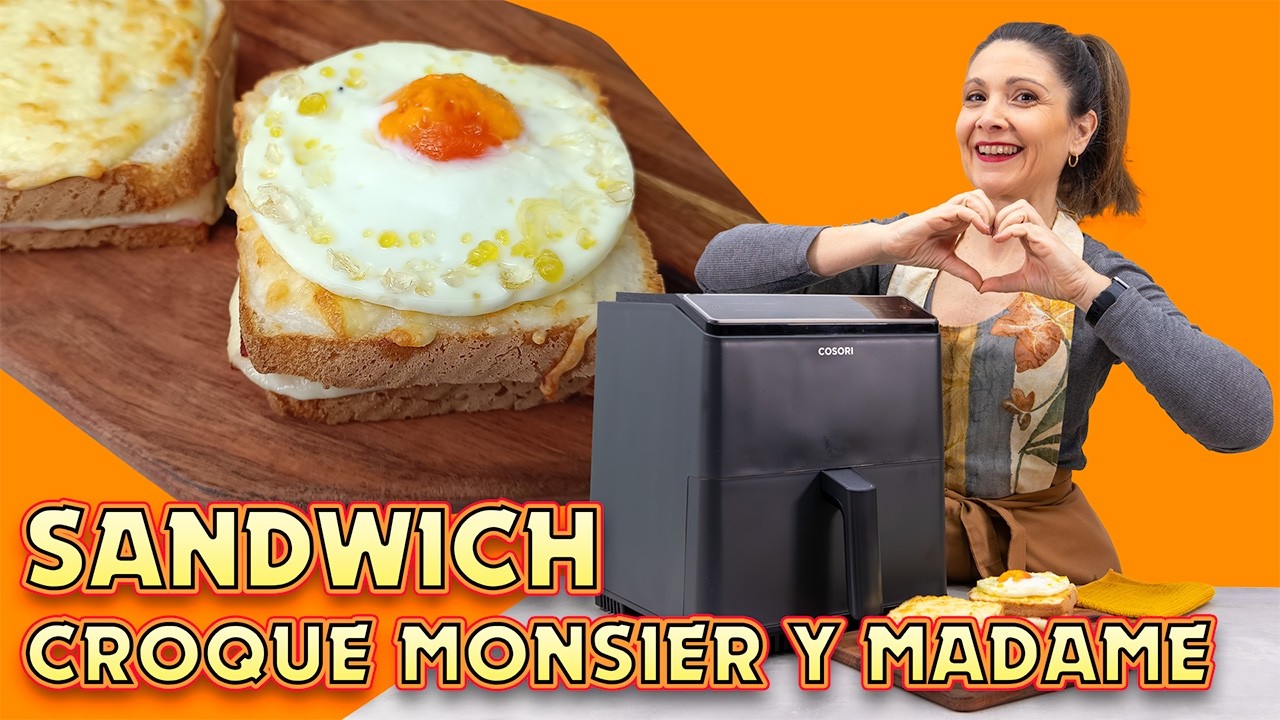 ✨ ¡Croque Monsieur y Madame Perfectos en Air Fryer! / Sándwiches🥪Jamón, Queso, Bechamel y Huevo