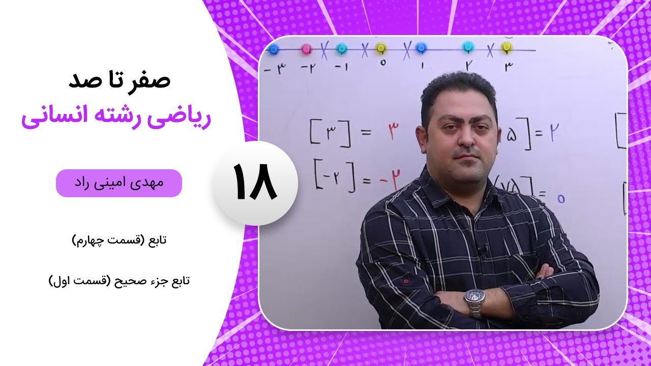 فیلم جلسه 18 - تابع (قسمت چهارم)، تابع جزء صحیح (قسمت اول)