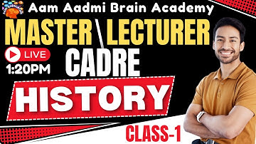 Master Cadre || Lecture Cadre History Class |Aam Aadmi Brain Academy | Live History Lecture 2025