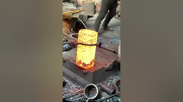 Inside the forging factory Hot Steel Punching — Precision That Feels Unreal! #forging #forge
