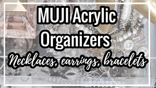 Acrylic Muji Drawer Accessory Organization &amp; Collection | Earrings | Bracelets | Necklaces |