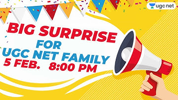 Unacademy UGC NET | Big Surprise 🎉 for All Students 🎁 | Live on 5 Feb. 8 PM 🔴