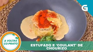 Receitas de estufado de salchichas e 'coulant' de chourizo, queixo e patacas