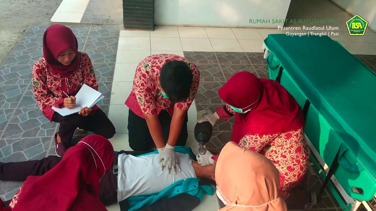 Simulasi Code Blue | Rumah Sakit As-Suyuthiyyah Pesantren Raudlatul Ulum Guyangan Trangkil Pati