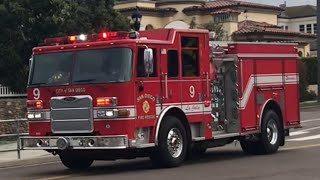 San Diego fire department engine 9  and Falck ambulance 24 responding!!