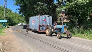 Ford 4000 Tractor Moving A 20 Foot Shipping Container