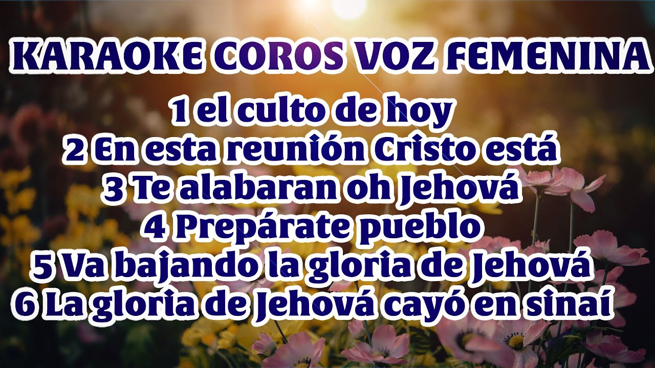 KARAOKE COROS 🔥 EL CULTO DE HOY VA A SER MARAVILLOSO 🎵💖 VOZ FEMENINA