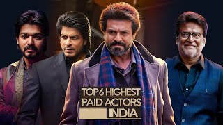 Top 6 Highest Paid Actors in India #rajnikanth #shahrukh #ram #vijay #viralvideo #trending #youtube