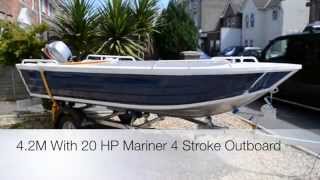 4.2M Or 14 Foot Fast Alloy Fishing Boat With Mariner Outboard