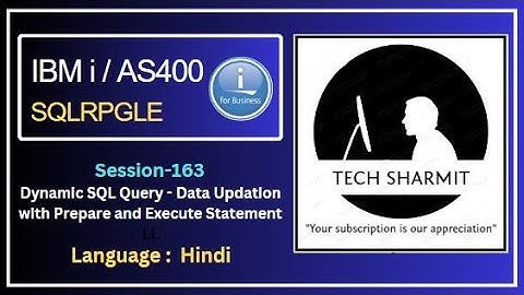 Dynamic Sql Query - Data updation with Prepare and Execute Statement in IBMi DB2 | SQLRPGLE in IBMi