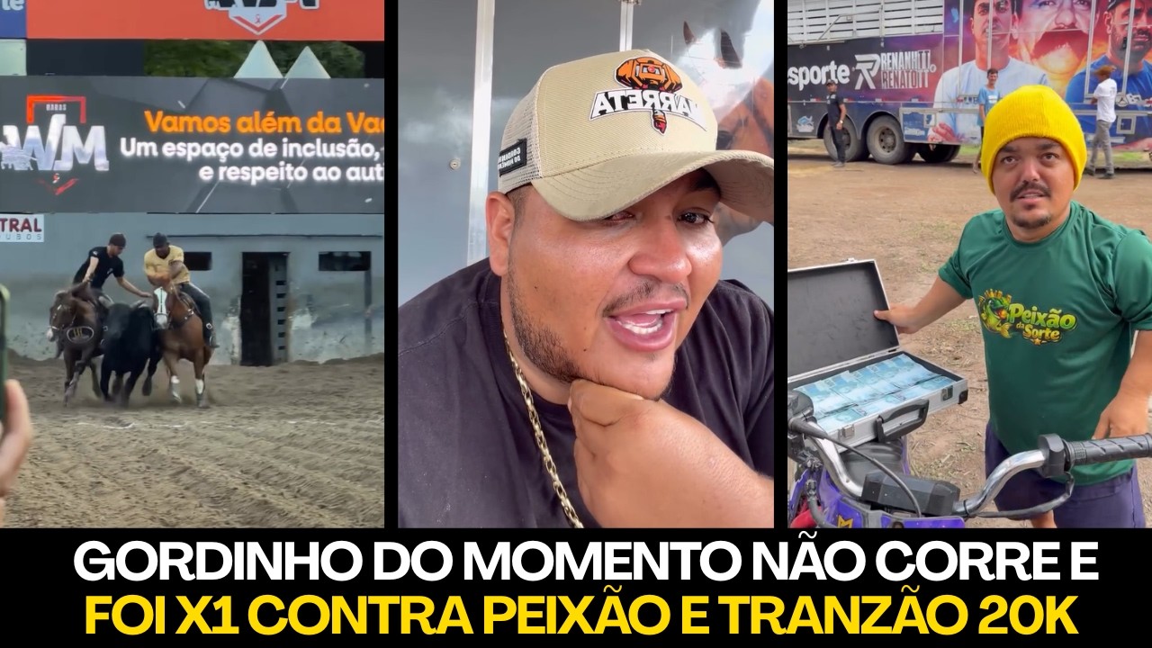 GORDINHO DO MOMENTO NÃO CORRE DE JOGO E FOI X1 DE 20 MIL CONTRA PEIXÃO E TRANZÃO VEJA O RESULTADO