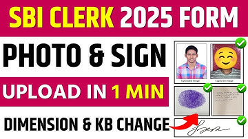 SBI Clerk 2025 Photo/Signature Upload|SBI Clerk Document Upload Problem Solved 😍|SBI Clerk 2025 Form