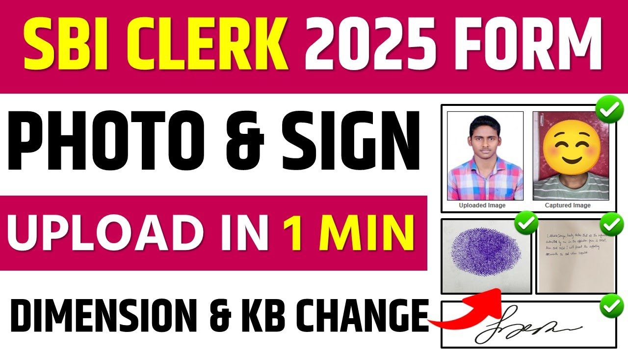 SBI Clerk 2025 Photo/Signature Upload|SBI Clerk Document Upload Problem Solved 😍|SBI Clerk 2025 Form