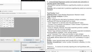 GPower - Multiple Regression Power and Sample Size Calculation
