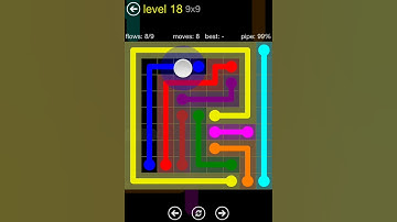 Flow Free 9X9 walkthrough level  18