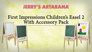 http://www.jerrysartarama.com/first-impressions-childrens-easel-2-with-accessory-pack Creativity Inspired! Adjustable Wood Kids 
