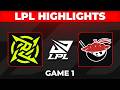 NIP vs AL Highlights Game 1 | LPL 2026 Split 2 | Ninjas in Pyjamas vs Anyone's Legend