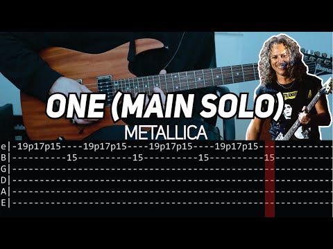 Metallica - One 'main solo' (Guitar lesson with TAB)