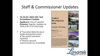 Planning Commission Recap 2/9/26