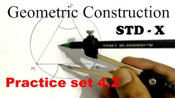 Geometric construction I Practice set  4.2 Std 10th I Construction of tangent without using centre
