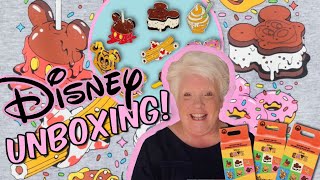 UNBOXING! Disney Parks DISNEY EATS Mysterty Blind Box Pins! Disney Snacks!