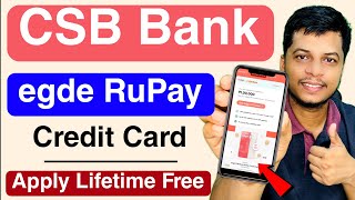 Edge CSB RuPay Credit Card Online Apply Lifetime Free | CSB Bank Credit Card Apply