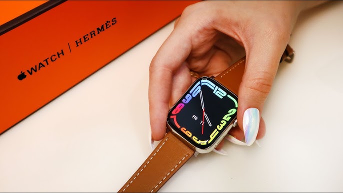 Apple Watch Hermès Single Tour Deployment Buckle Kilim Band in Orange  Rubber Unboxing 2023 