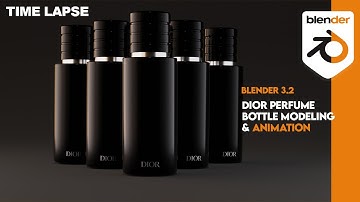Dior Perfume Bottle Modeling and Animation | Blender 3.2