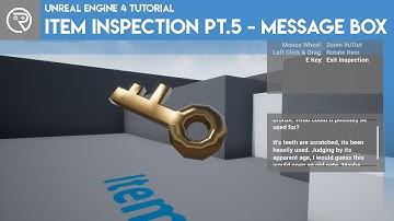 Unreal Engine 4 Tutorial - Item Inspection Part 5 - Message Box