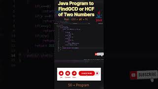 Program of Find GCD or HCF of Two Numbers in Java| #youtube #ytshorts #trending#shorts#youtubeshorts