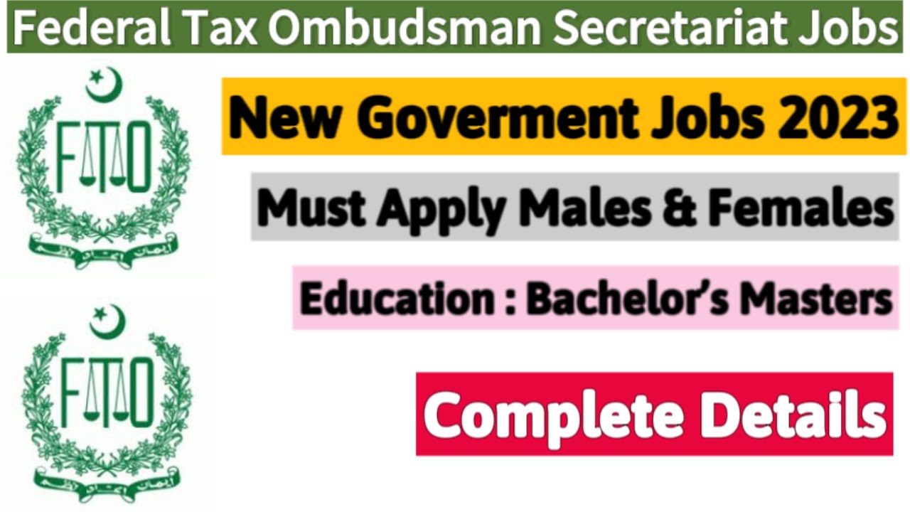 federal-tax-ombudsman-secretariat-jobs-2023-government-jobs-in-pakistan